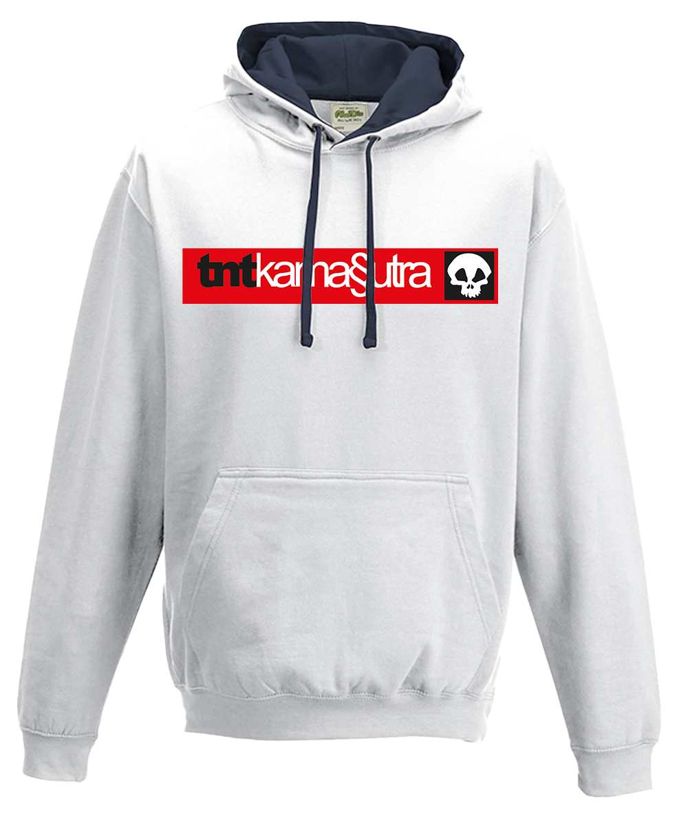 FELPA BICOLORE BIANCA – CAPPUCCIO BLU